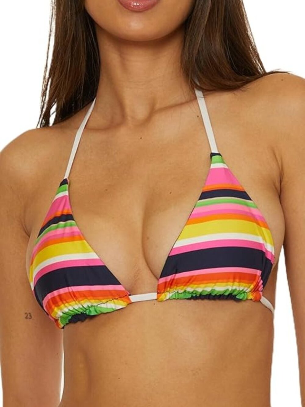 Trina Turk 'Anniversary Stripe' Reversible Triangle Bikini Swimsuit Top, Multi